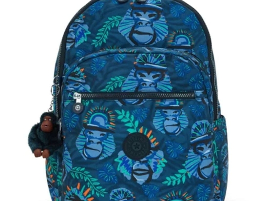 Σακίδιο Πλάτης Παιδικό Για Laptop 15" Seoul Monkey Fun I5816-8HJ 44x35x21cm 27lt Multi Kipling Polyamide