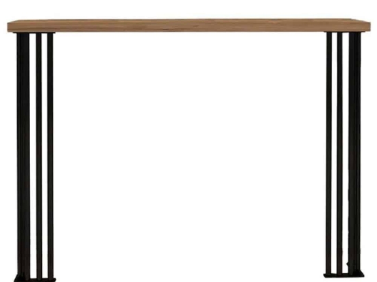 Κονσόλα Bruce 197-000148 100x18x88cm Walnut Μελαμίνη,Μέταλλο