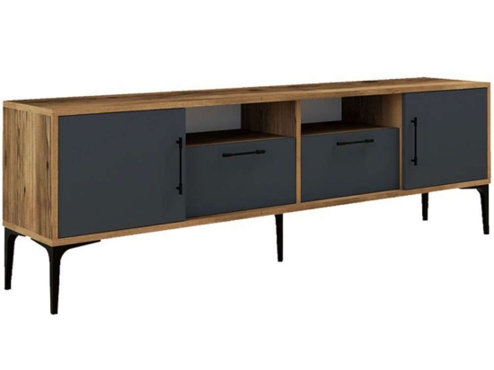 Έπιπλο Τηλεόρασης Fumomel 197-000174 180x35x54cm Walnut-Anthracite