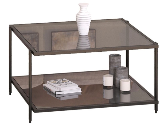 Τραπέζι Σαλονιού Fuaca 197-000261 80x80x45cm Black