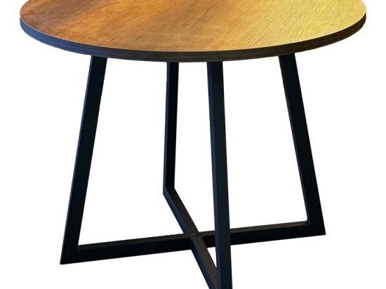 Τραπέζι Sarah 197-000302 Φ90x75cm Walnut-Black
