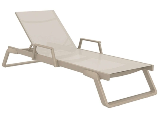 Ξαπλώστρα Tropic 20.0693 Με Μπράτσα 210x72x31cm Taupe Siesta