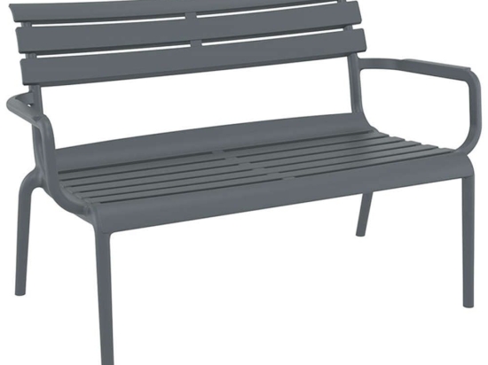 Καναπές - Παγκάκι Paris 20.0857 116x70x75cm Dark Grey Διθέσιος