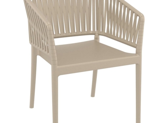 Πολυθρόνα Portofino 20.0873 58x58x80cm Taupe Siesta