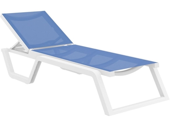 Ξαπλώστρα Rio 20.0907 187x69x33cm Blue-White
