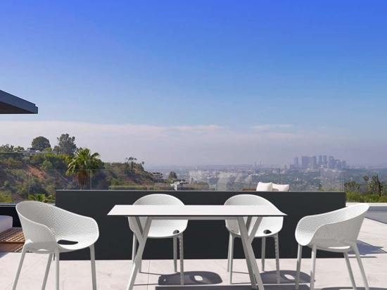 Τραπεζαρία (Σετ 5Τμχ) Max Sky 20.9924 White 4 Θέσεων