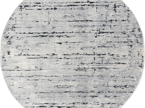 Χαλί Stella A379A Round Dark Grey Tesso Living 195X195cm Round