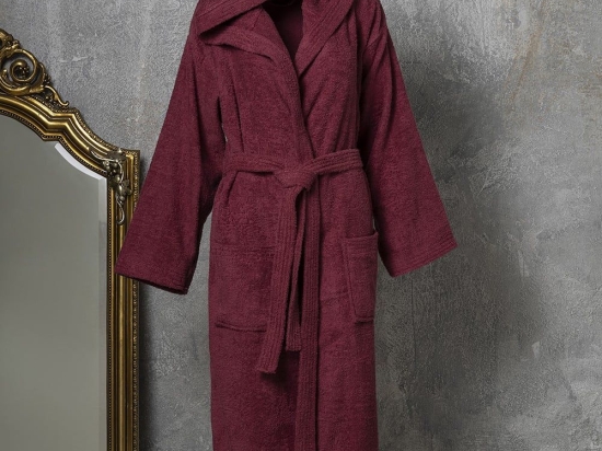 Μπουρνούζι Με Κουκούλα Liberty L Bordeaux Melinen