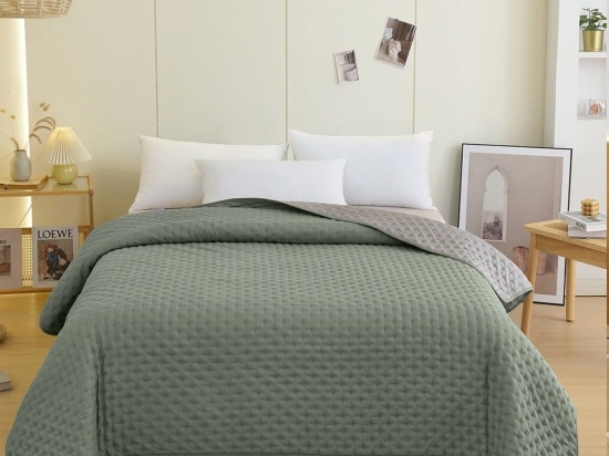 Κουβερλί Renzo Aqua-Dark Grey Melinen King Size 260x240cm Microfiber