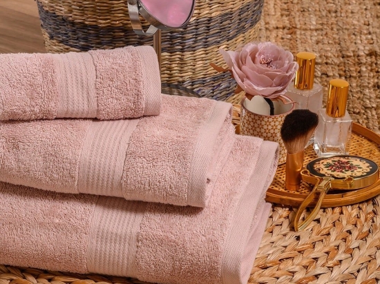 Πετσέτες Kenzo (Σετ 3τμχ) Pink Melinen Σετ Πετσέτες 70x140cm 100% Βαμβάκι