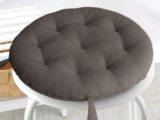 Μαξιλάρι Καρέκλας Mad Στρόγγυλο Brown-Grey Melinen 100% Βαμβάκι