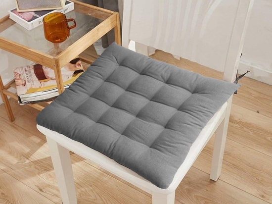 Μαξιλάρι Καρέκλας Mad Τετράγωνο Dark Grey Melinen 100% Βαμβάκι