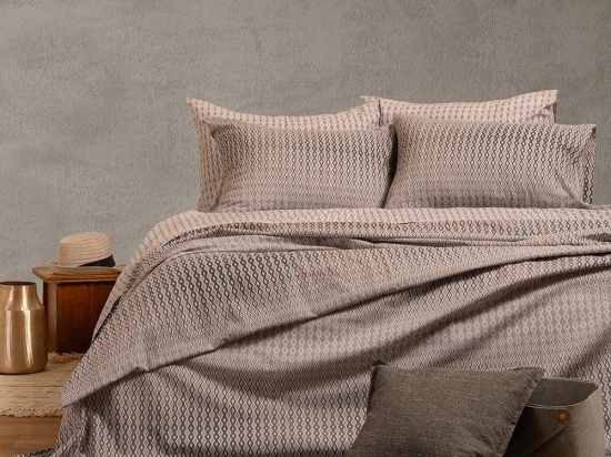Σεντόνια Tundra (Σετ 4τμχ) Beige Melinen Διπλό 205x270cm Βαμβάκι-Πολυέστερ