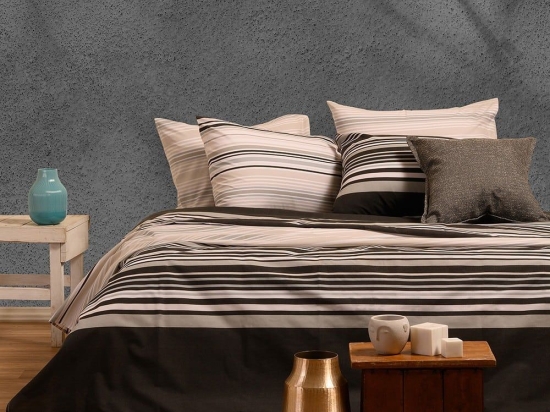 Σεντόνια Arion Με Λάστιχο (Σετ 4τμχ) Grey Melinen Διπλό 150x232cm Βαμβάκι-Πολυέστερ