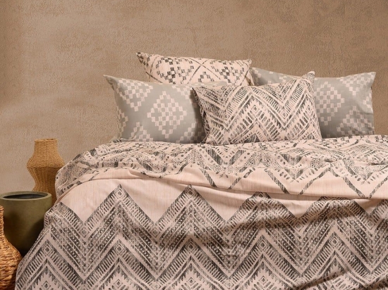Σεντόνια Barrio (Σετ 4τμχ) Grey Melinen King Size 260x270cm Βαμβάκι-Πολυέστερ