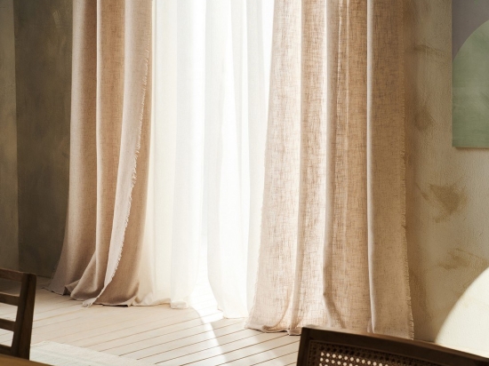 Κουρτίνα Nunzia 586 Με Σιρίτι Beige Gofis Home 129x280cm Πολυέστερ