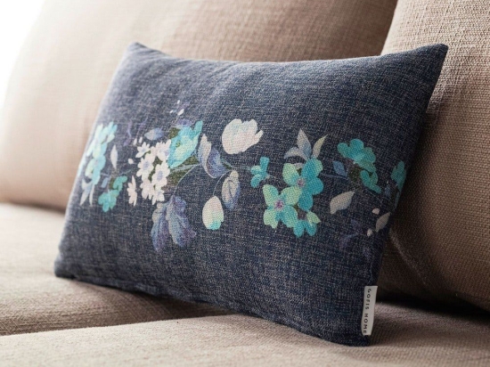 Μαξιλαροθήκη Διακοσμητική Lisbeth 592/09 Blue Gofis Home 30Χ45 Πολυέστερ