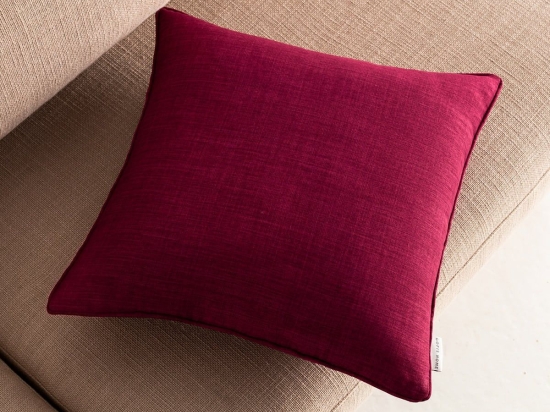 Μαξιλαροθήκη Διακοσμητική Chrome 930B/02 Red Leather Gofis Home 43X43 43x43cm Πολυέστερ