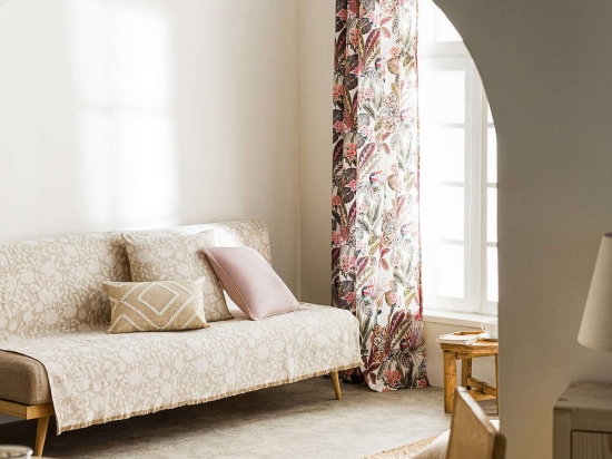 Ριχτάρι Rosefield Beige 201/06 Gofis Home Τριθέσιο 180x310cm Βαμβάκι-Πολυέστερ