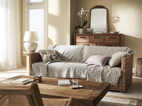 Ριχτάρι Mireya 252 Sky Grey Gofis Home Τετραθέσιο 180x350cm Βαμβάκι-Πολυέστερ