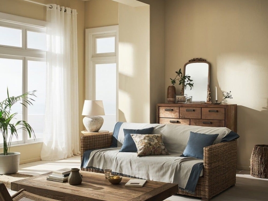 Ριχτάρι Rukia 269 Water Grey- Ocean Blue Gofis Home Τριθέσιο 170x310cm Βαμβάκι-Πολυέστερ