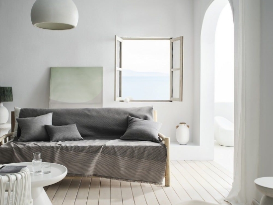 Ριχτάρι Zebra 302 Rock Grey Gofis Home Two-seater 180x250cm Βαμβάκι-Πολυέστερ