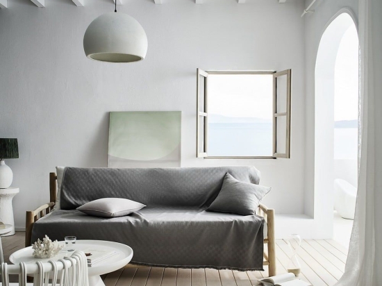 Ριχτάρι Ilania 318 Rock Grey Gofis Home Τετραθέσιο 180x350cm Βαμβάκι-Πολυέστερ