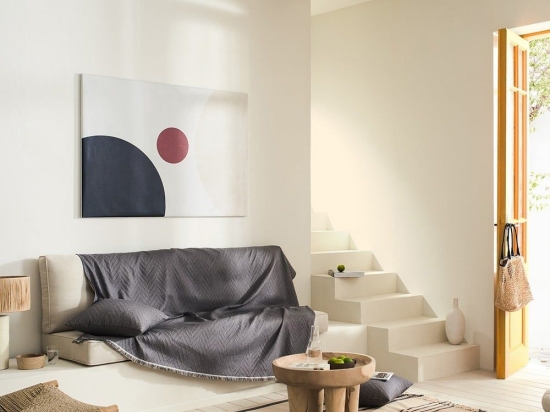Ριχτάρι Ori 401 Graphite Gofis Home Τετραθέσιο 180x350cm Βαμβάκι-Πολυέστερ