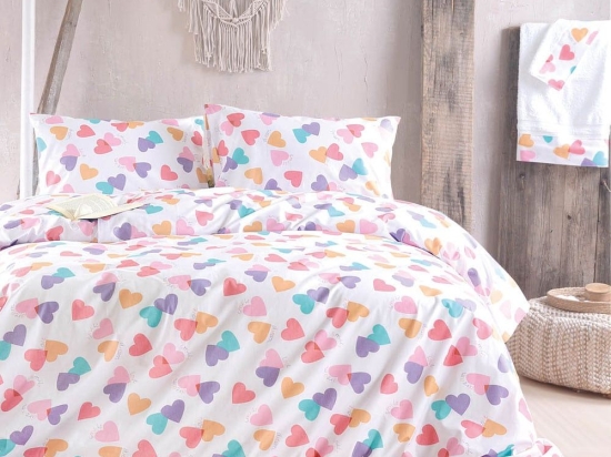 Σεντόνια Zoey (Σετ 4τμχ) Multi Ρυθμός Υπέρδιπλo 230x270cm 100% Βαμβάκι