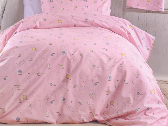 Σεντόνια Venus (Σετ 4τμχ) Pink Ρυθμός Υπέρδιπλo 230x270cm 100% Βαμβάκι