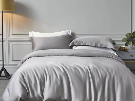 Παπλωματοθήκη Bamboo (Σετ 3τμχ) Grey Ρυθμός Υπέρδιπλo 240x260cm Bamboo