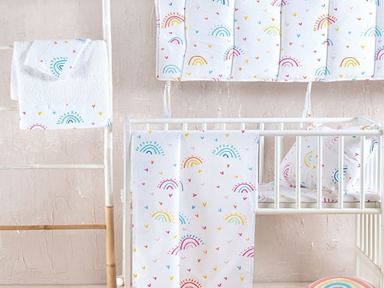 Πάπλωμα Βρεφικό Rainbow Multi Ρυθμός 110x150cm 100% Βαμβάκι