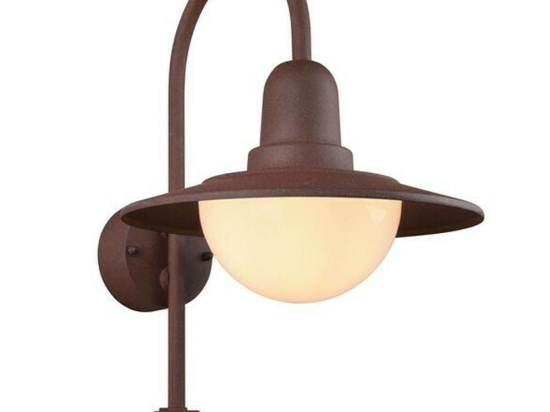 Φωτιστικό Τοίχου - Απλίκα Norman 207269124 1xE27 40W 38x30x45cm Με Αισθητήρα Rusty Trio Lighting