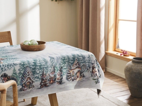 Τραπεζομάντηλο Χριστουγεννιάτικο 503 Grey-Green Gofis Home 135X220