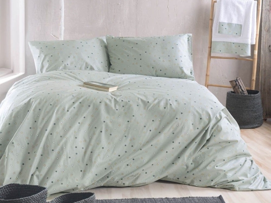 Κουβερλί Blaze (Σετ 3τμχ) Green Ρυθμός Υπέρδιπλo 220x240cm 100% Βαμβάκι