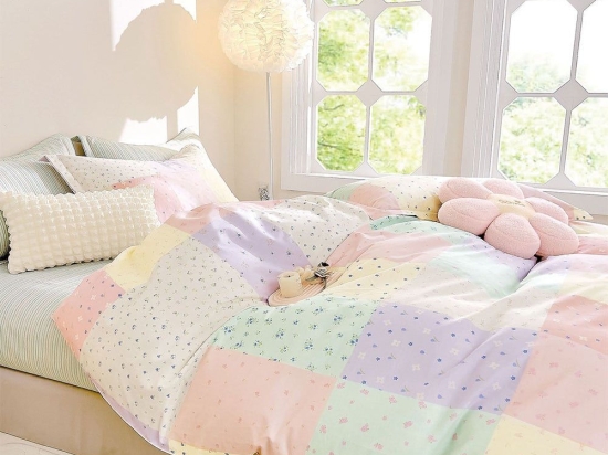 Κουβερλί Delight (Σετ 3τμχ) Multi Ρυθμός Υπέρδιπλo 220x240cm 100% Βαμβακοσατέν