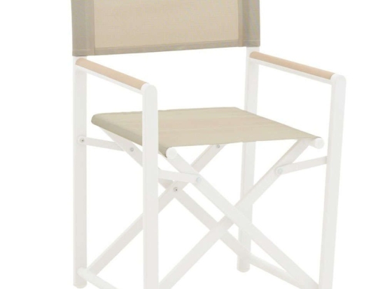 Πολυθρόνα Σκηνοθέτη Mabu 218-000009 56x48x86cm White-Beige