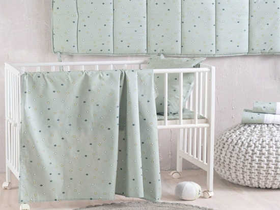 Πάντα Κούνιας Blaze Green Ρυθμός 43x200cm 100% Βαμβάκι