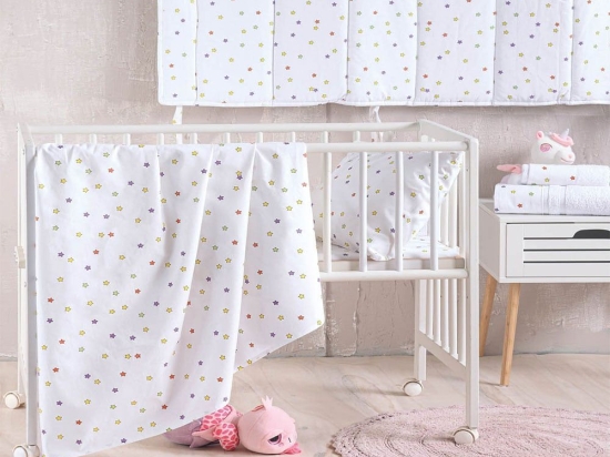 Πάντα Κούνιας Blaze White Ρυθμός 43x200cm 100% Βαμβάκι