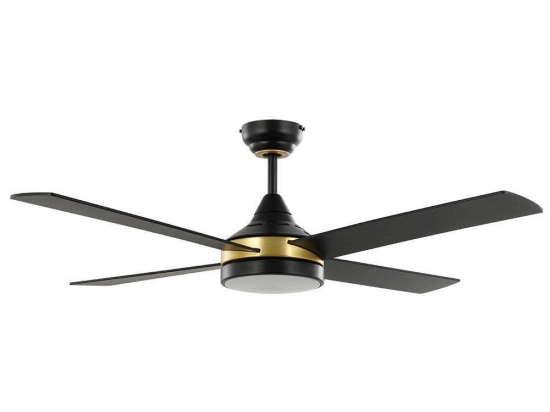 Ανεμιστήρας Οροφής Με Φως Trinidad 35118 Φ122x32cm Led IP20 Black-Gold Eglo Διάμετρος 122cm