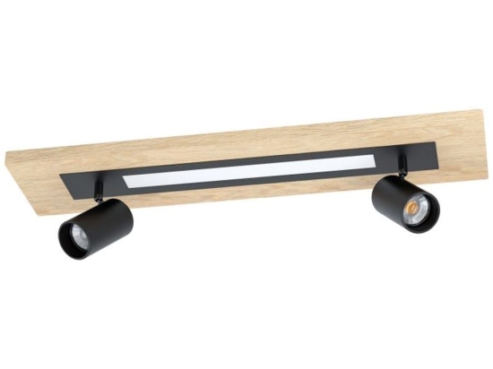 Φωτιστικό Οροφής - Πλαφονιέρα 39748 Torrestralle Led 2XGU10 Wood Brown-Beige Eglo Μέταλλο,Ξύλο
