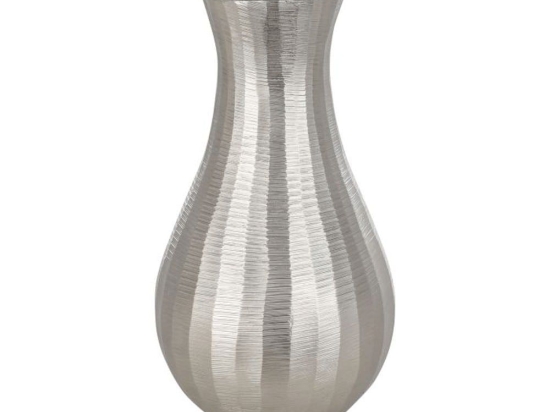 Βάζο Abucay 421043 12x23cm Silver Eglo Αλουμίνιο