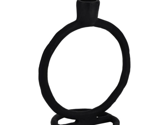 Κηροπήγιο Numazu Design 422019 15,5x10x19cm Black Eglo Αλουμίνιο