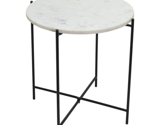 Τραπεζάκι Βοηθητικό Towada 424001 Φ44x45,5cm Black-White Eglo