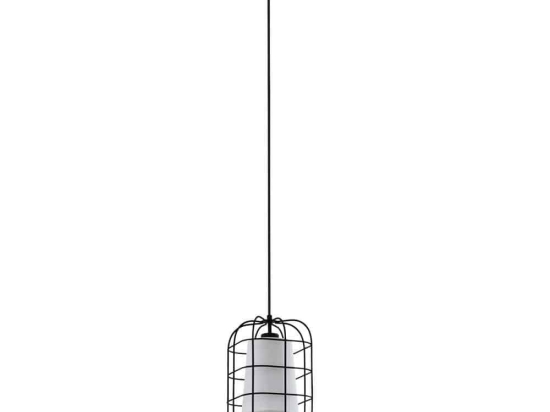 Φωτιστικό Οροφής 'Bittams' 43354 Black-White Eglo Μέταλλο,Ύφασμα