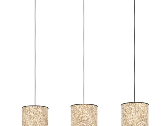 Φωτιστικό Οροφής - Ράγα Butterburn 43937 86x18x110cm 3xE27 IP20 Black-Beige Eglo