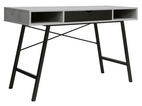 Γραφείο Εργασίας - Κονσόλα Yamin 225-000006 120x48x76cm Grey Cement-Black
