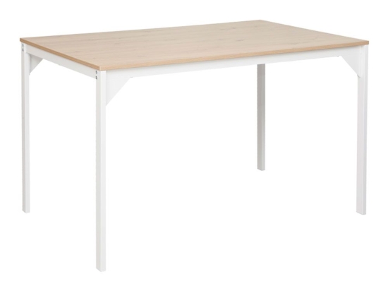 Τραπέζι Chan 225-000056 120x75x75cm Oak-White