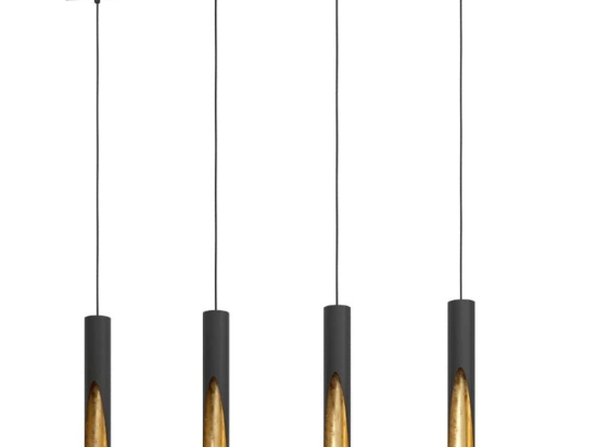 Φωτιστικό Οροφής - Ράγα Barbotto 900873 92,5x6x110cm 1xGU10 IP20 Black-Gold Eglo