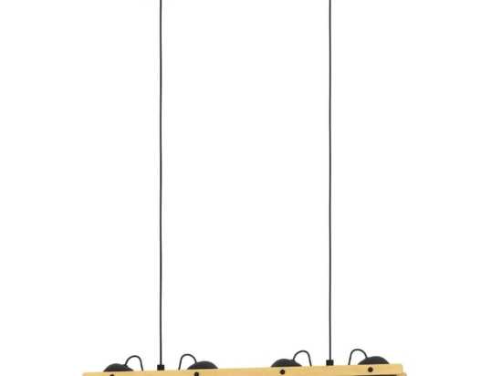 Φωτιστικό Οροφής - Ράγα Hornwood-Z 900883 78x14x110cm Led IP20 Black-Natural Eglo